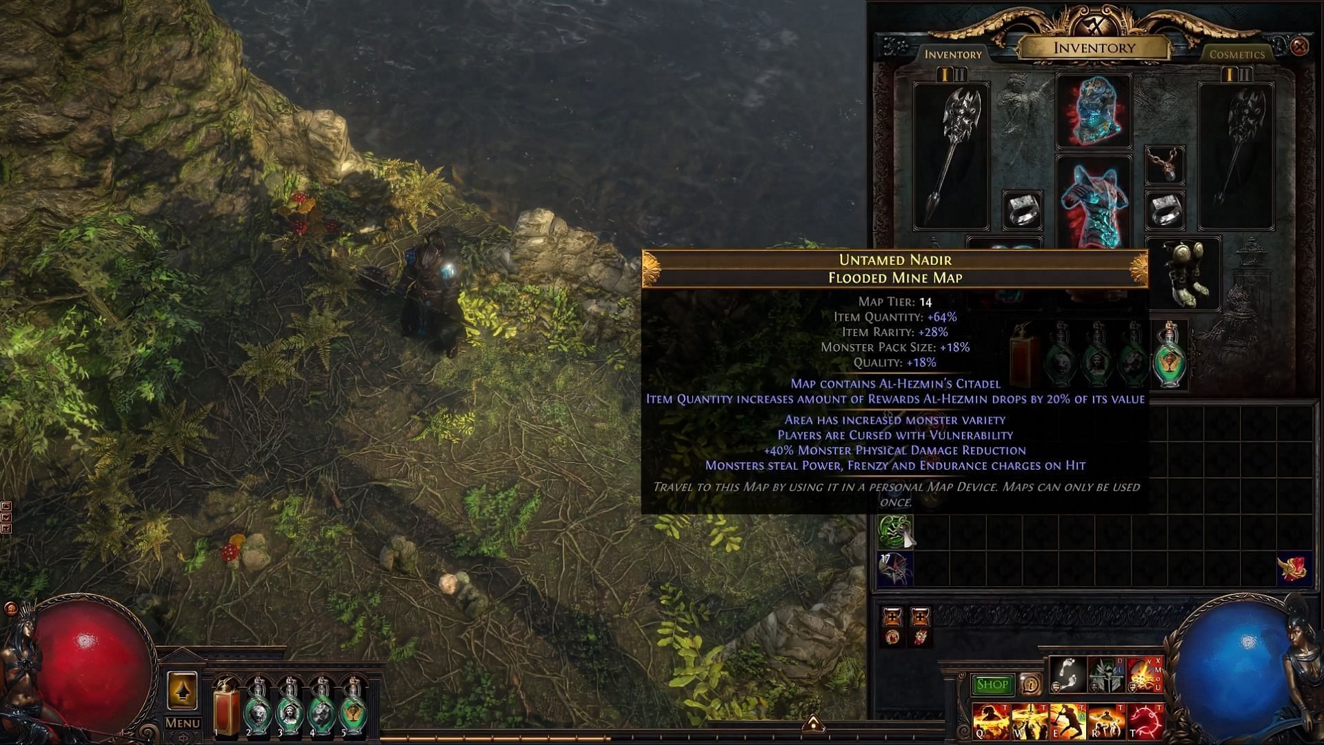 Re-roll maps with Orbs of Horizons (Image via Grinding Gear Games)
